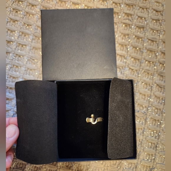 Tiffany & Co Hook and Eye Ring 18k Gold Sterling Silver - Picture 15 of 15